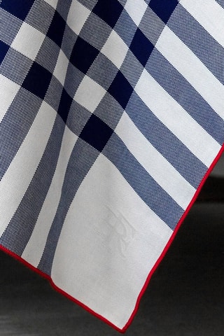 Nappe Elysée - Bleu marine et rouge