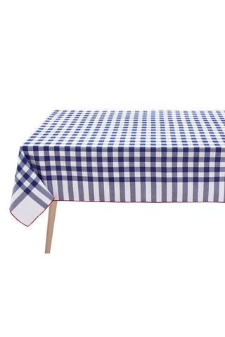 Nappe Elysée - Bleu marine et rouge