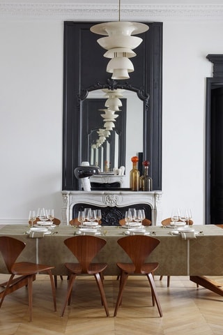 Nappe en lin Armoiries - Marron et beige