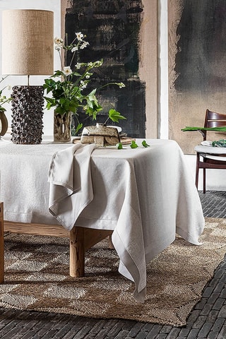 Nappe en lin Portofino Fiori - Beige