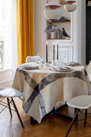 Nappe À la française - Beige et blanc