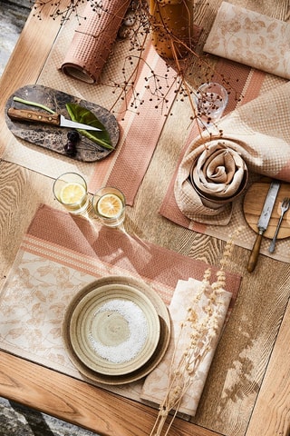 4 individuais de mesa Essentiel Graphique Enduit - Bege - 50 x 36 cm