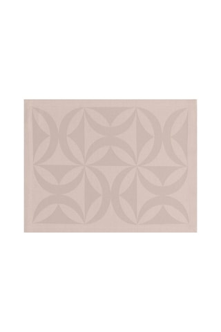 4 sets de table Ellipse - Beige et gris - 47 x 36 cm