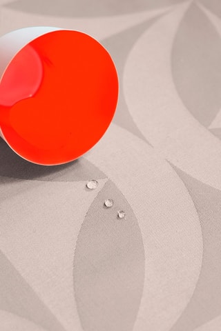 4 sets de table Ellipse - Beige et gris - 47 x 36 cm