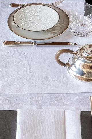 4 sets de table en lin Evasion Céleste - Blanc - 50 x 36 cm