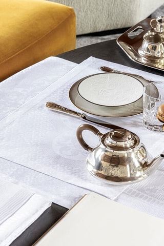 4 sets de table en lin Evasion Céleste - Blanc - 50 x 36 cm