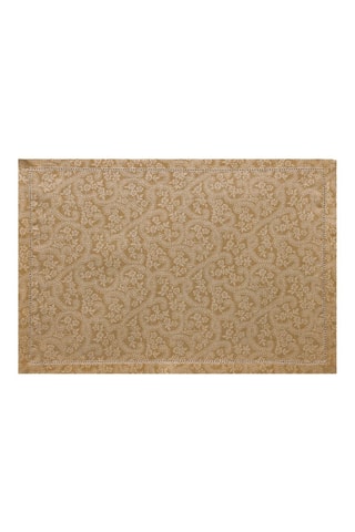 4 sets de table en lin Portofino Fiori - Marron - 50 x 36 cm