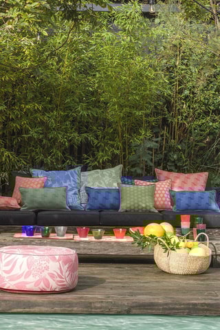 Housse de coussin Nature Urbaine - Bleu - 50 x 30 cm