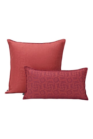 Housse de coussin en lin Ottomane Fresque - Rouge - 48 x 48 cm