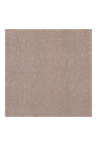 4 serviettes de table en lin Casual Natte - Marron