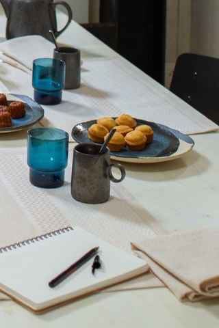 4 serviettes de table Slow Life - Beige - 47 x 47 cm