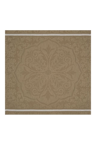 4 serviettes de table en lin Armoiries - Marron - 58 x 58 cm
