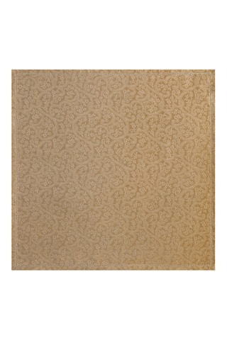 4 serviettes de table en lin Portofino Fiori - Taupe - 58 x 58 cm