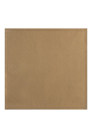 4 serviettes de table en lin Portofino - Marron - 58 x 58 cm