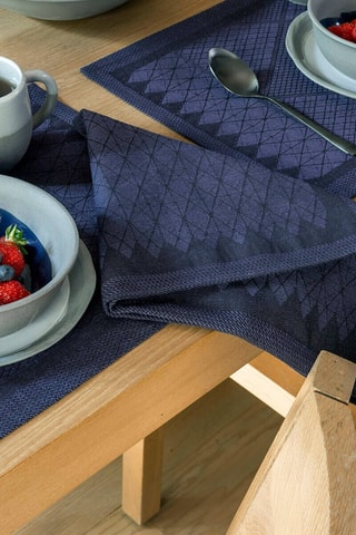 4 serviettes de table Club - Bleu foncé - 50 x 50 cm