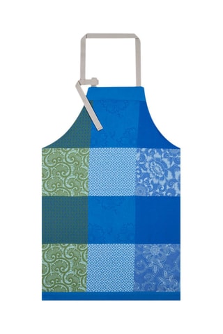 Tablier Fleurs De Kyoto - Bleu et Vert