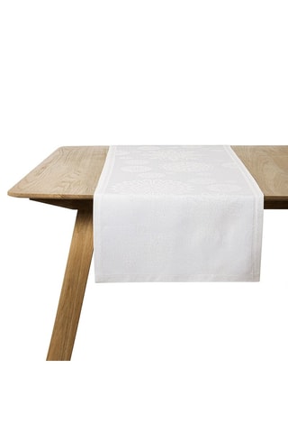 Chemin de table Lumière d'étoiles diamant - Blanc - 50 x 144 cm