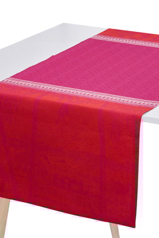 Chemin de table en lin Croisiere Sur Le Nil - Rose - 50 x 150 cm