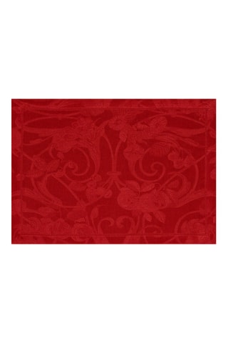 4 sets de table en lin Tivoli - Rouge - 50 x 38 cm