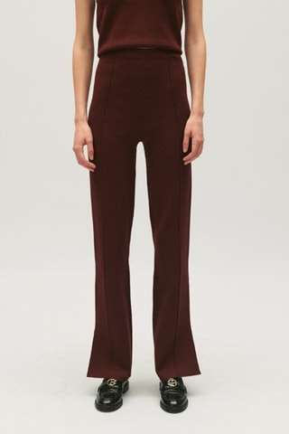 Broek Bootcut - Bordeauxrood