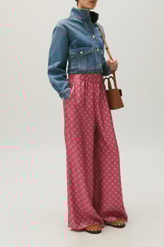 Broek Wide Legs - Frambozenrood