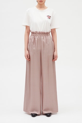 Pantalon en soie - Beige