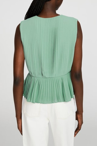 Plissétop Lichtgroen