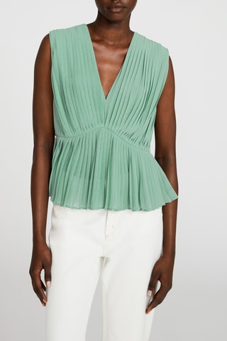 Plissétop Lichtgroen