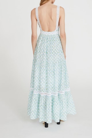 Lange Jurk Wit en Hemelsblauw
