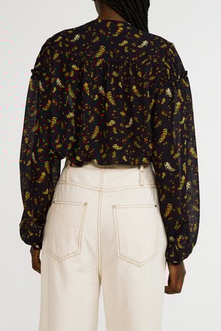 Blouse Zwart en Koraalrood