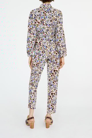 Macacão em veludo Cru e vermelho-tijolo