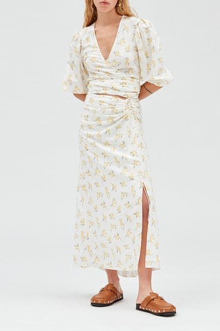 Halflange Soepelvallende Rok Ecru