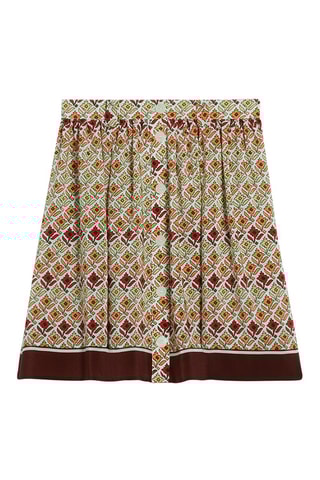 Zijden Skaterjurk Hoge Taille Bordeauxrood en Zalmroze