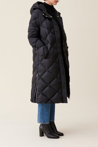 Gewatteerde Jas met Capuchon - Zwart