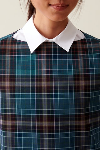 Rechte Wollen Jurk Blauw