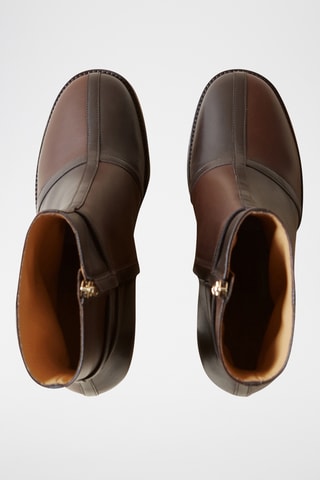 Leren Enkellaarzen - Bruin