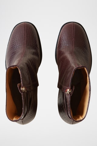 Botins em couro - Bordô