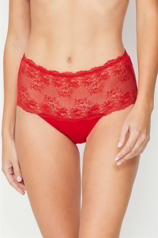 Culotte taille haute - Rouge