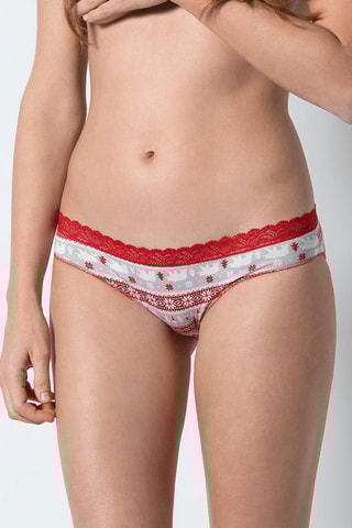 Culotte Rouge et gris