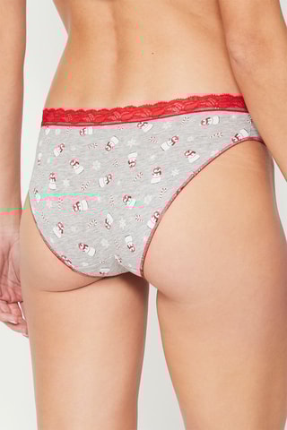 Culotte - Gris et rouge