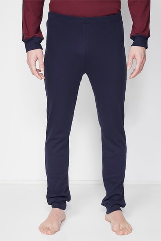 Pyjama pantalon Bordeaux et bleu marine