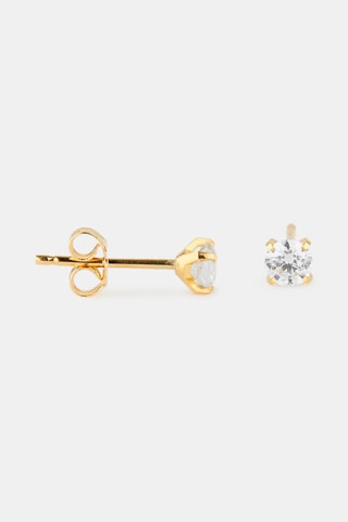 12 paires de puces - Or jaune et or blanc 18 carats