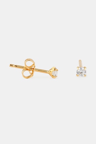 12 paires de puces - Or jaune et or blanc 18 carats