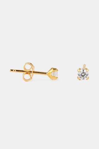 12 paires de puces - Or jaune et or blanc 18 carats