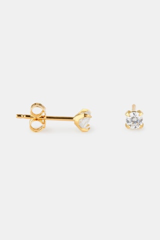 12 paires de puces - Or jaune et or blanc 18 carats