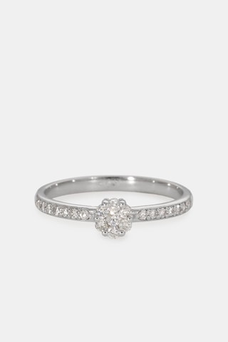 Bague - Or blanc 18 carats et diamants