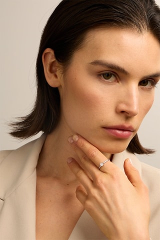 Bague - Or blanc 18 carats et diamants