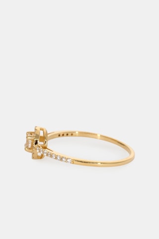 Bague - Or jaune 18 carats et diamants