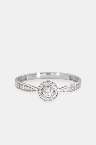 Bague - Or blanc 18 carats et diamants