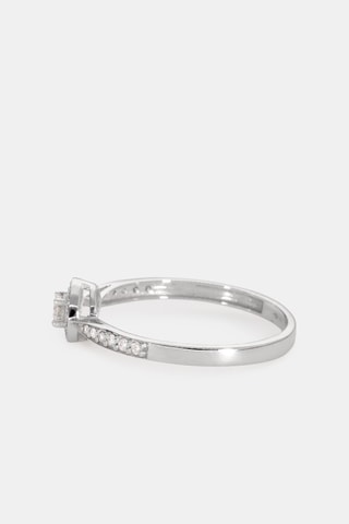 Bague - Or blanc 18 carats et diamants